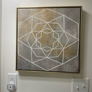 Geometric patterned canvas. Can be paired with another geometric design.